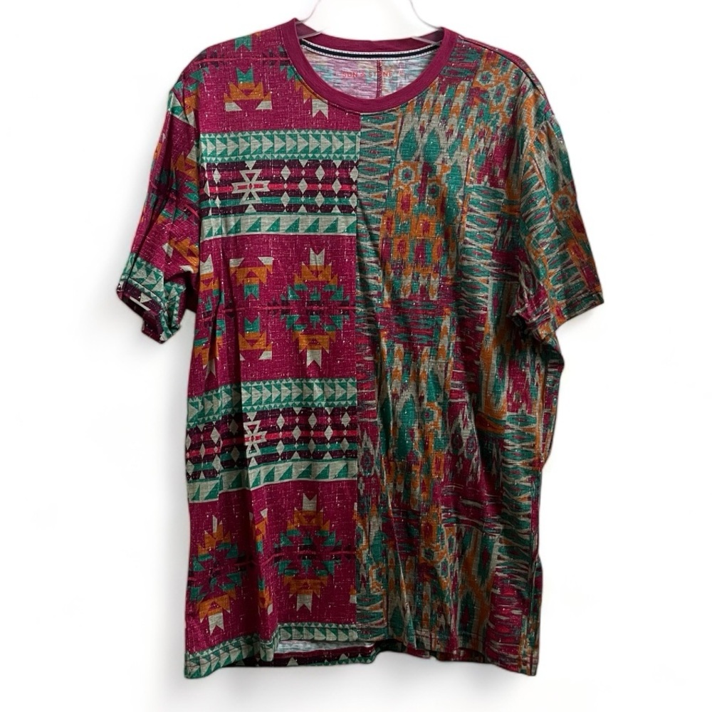 NWT SUN + STONE Men's Short Sleeve Crewneck Print T-Shirt Size XL